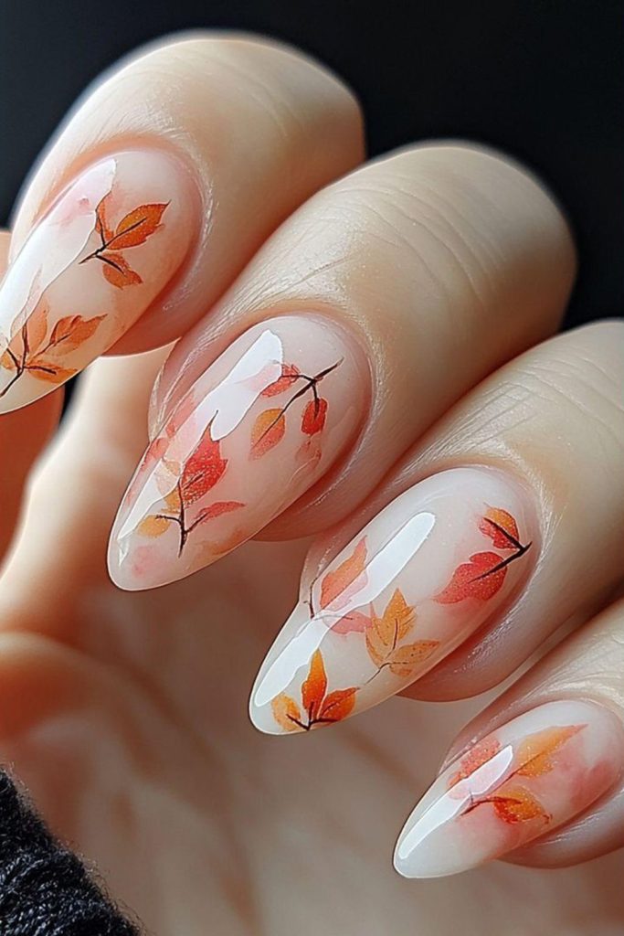Falling leaves glitter