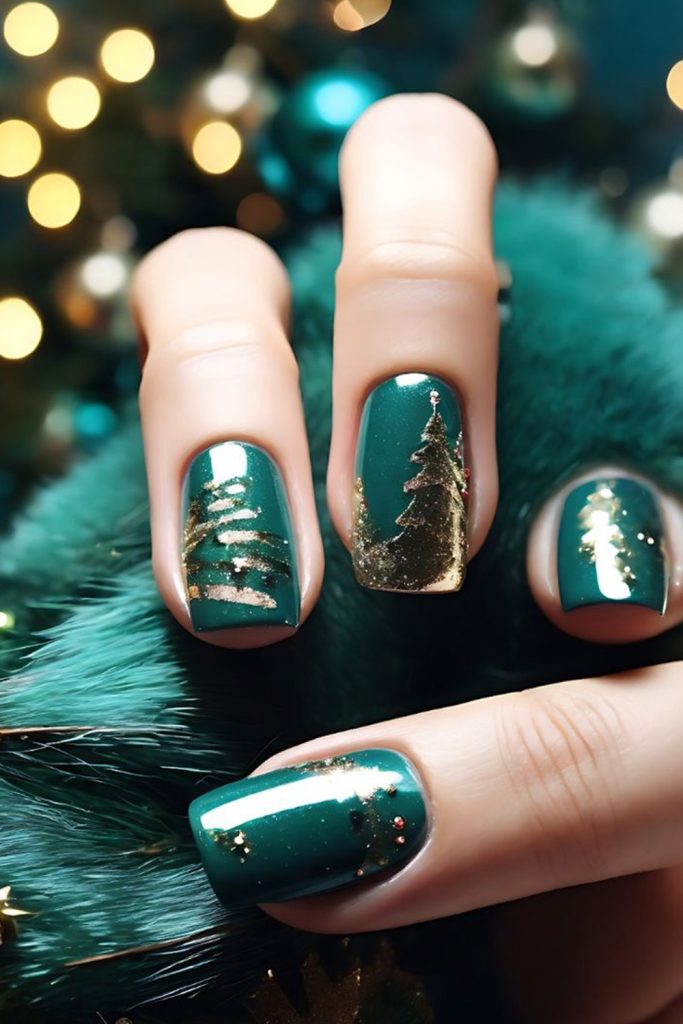 Frosted Glitter Nails
