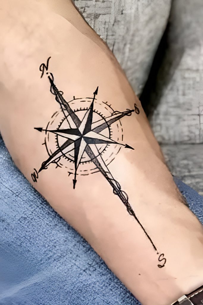 Geometric Arrowhead Tattoo