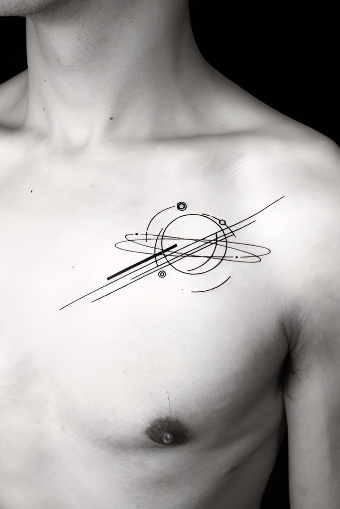 Geometric Chest Tattoos
