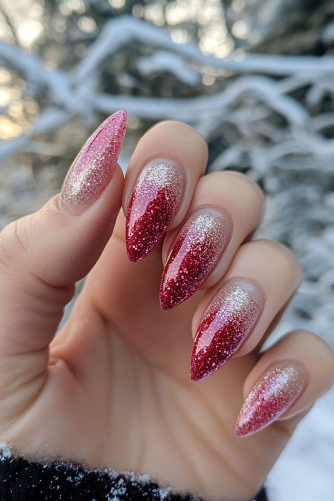 Glitter Gradient Nails