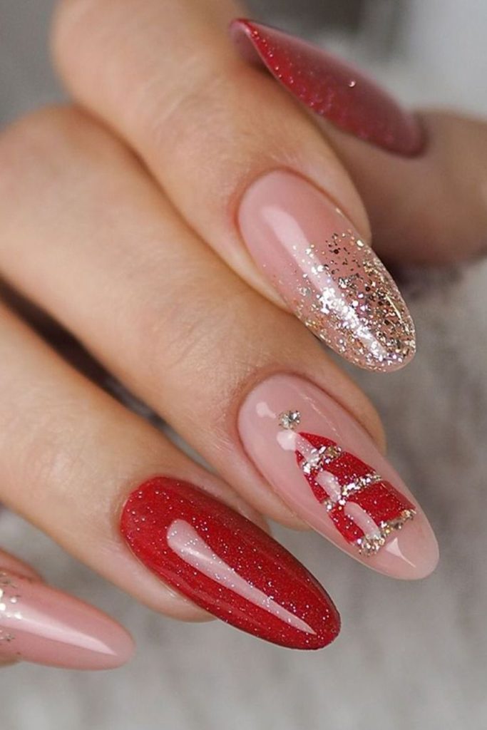 Glittery Christmas Tree Tips