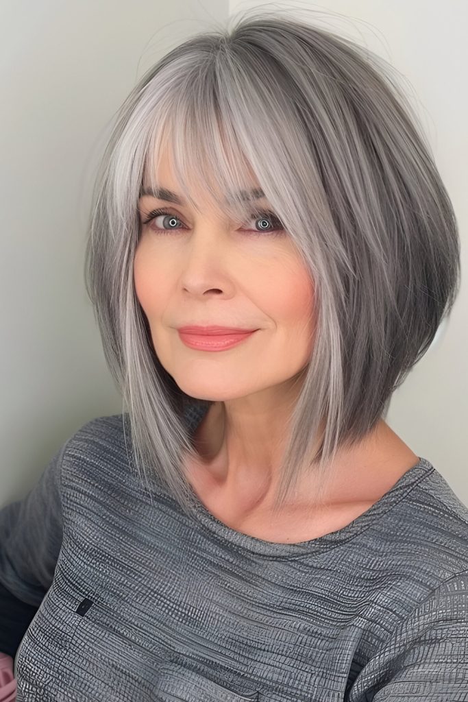 Grey Bob with Undercut