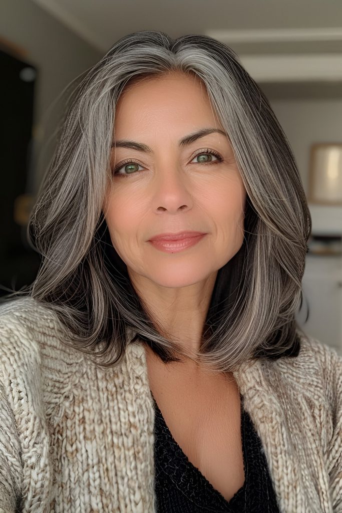 Inverted Grey Bob