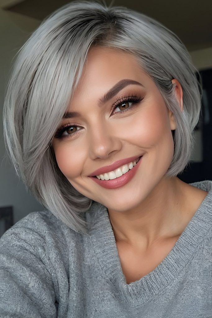 Layered Grey Bob