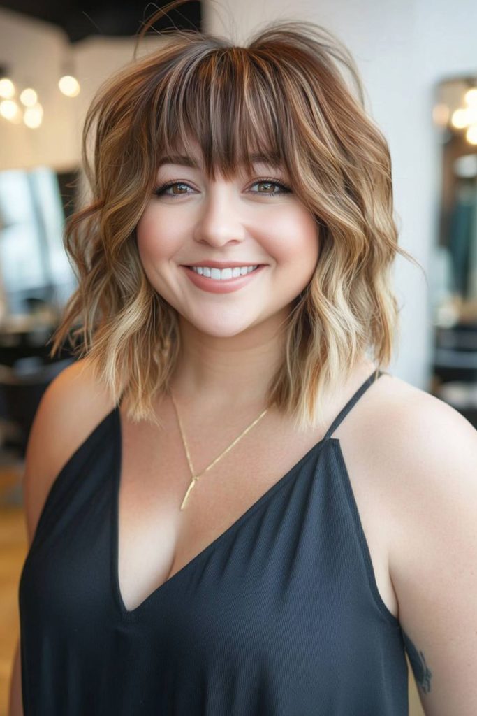 Long Bob with Choppy Ends