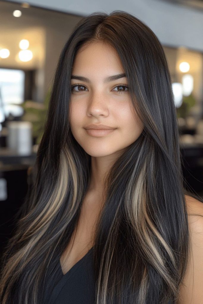 Long Layers with Peek a Boo Back