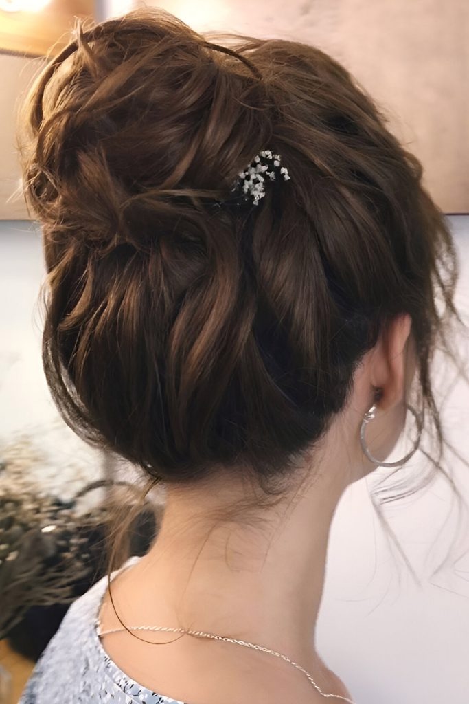 Loose Bun with Tendrils