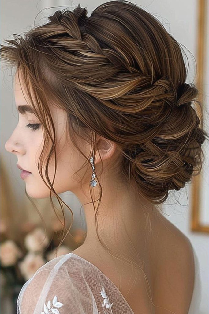 Low Chignon Bun with Twists