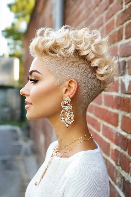 Low Fade with Curly Top