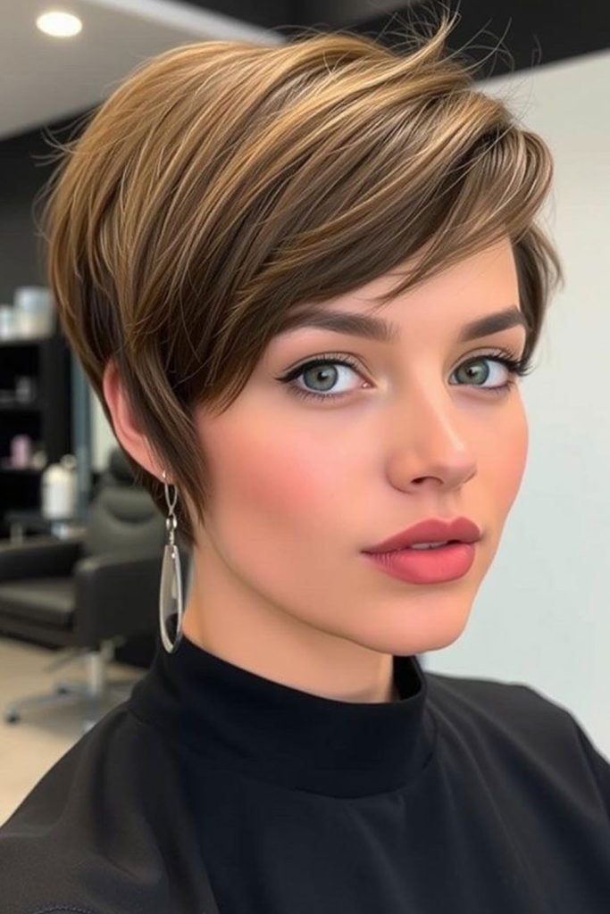 Pixie Cut with Side Bangs