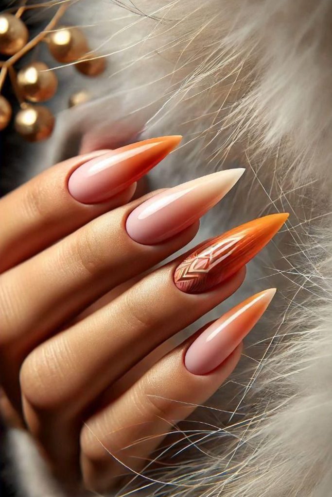 Shimmering Sunset Nails