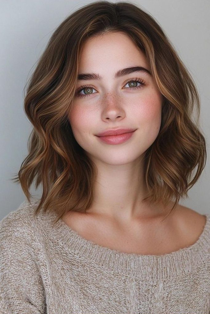 Shoulder Length Bob Deep Side Part