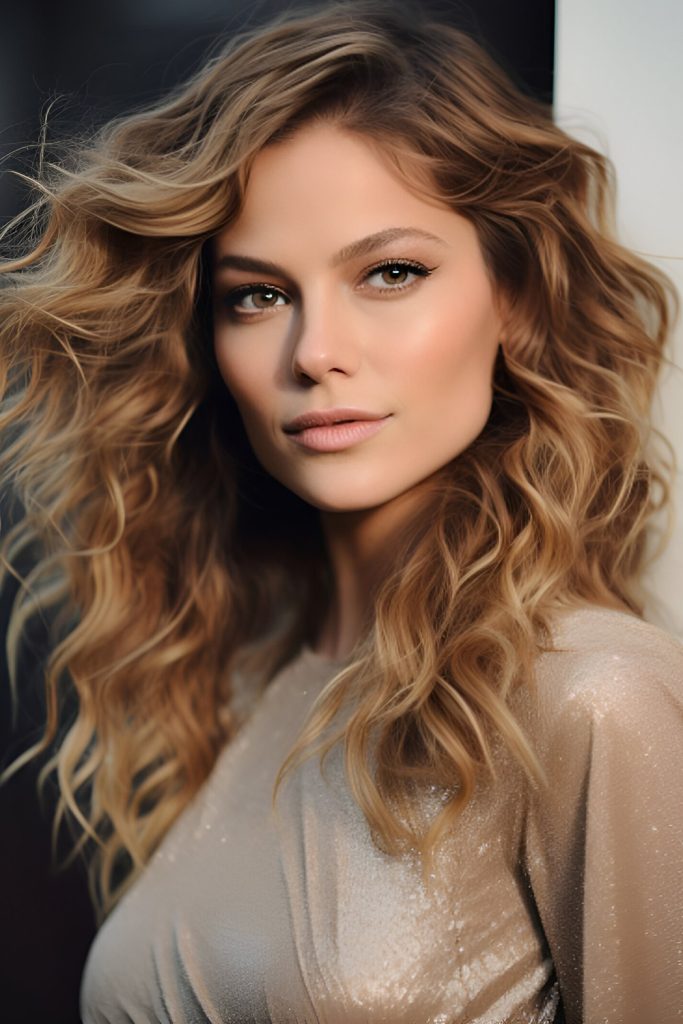 Side swept curls
