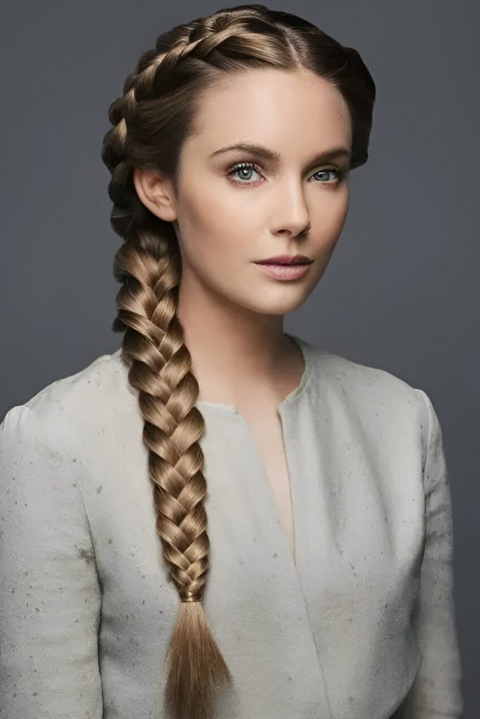 Straight Hair Braided Accent