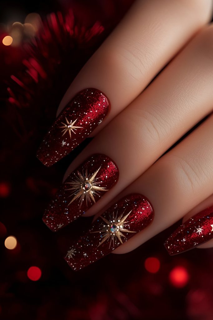 Velvet Red Nails