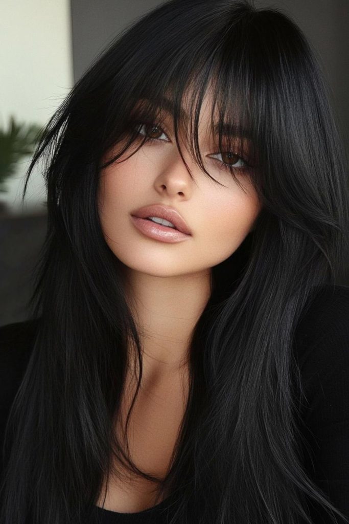 Wispy Bangs with Long Hair