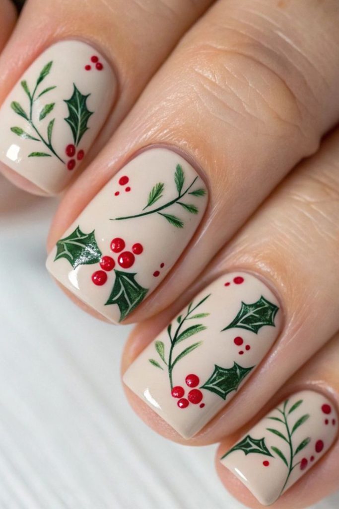 Wreath Accent Nail