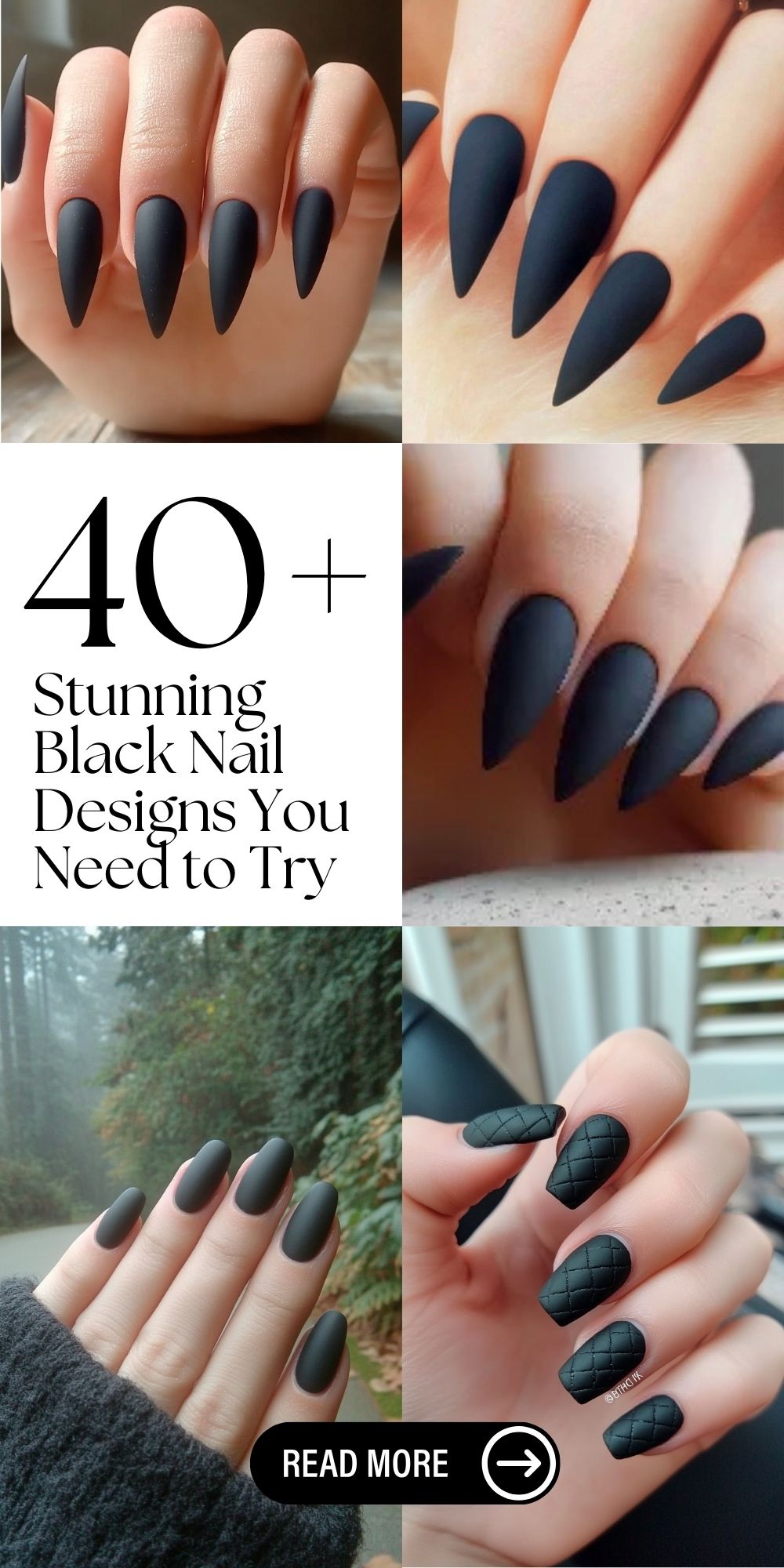 40+ Stunning Black Nail Designs You Need to Try
