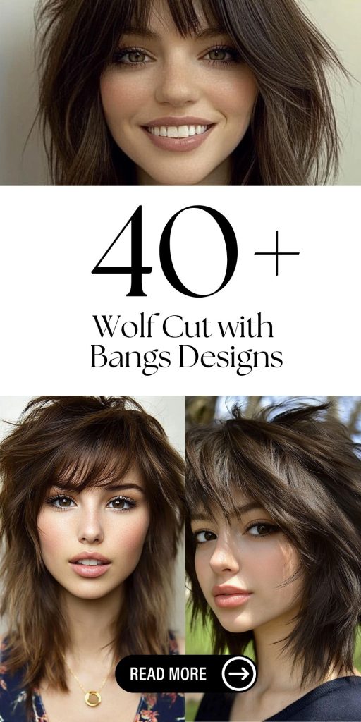 40 Tousled Wolf Cut with Choppy Fringe