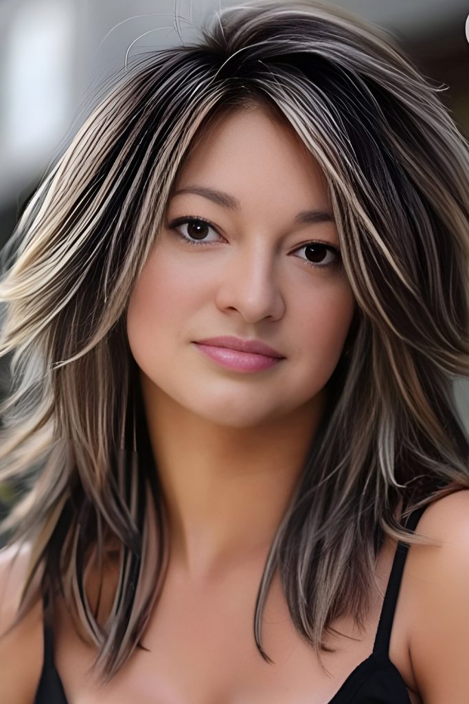 Ash Brown with Silver Highlights