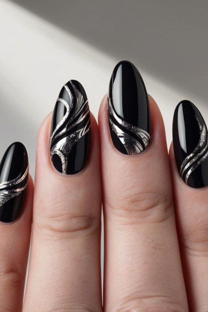 Black Chrome Nails