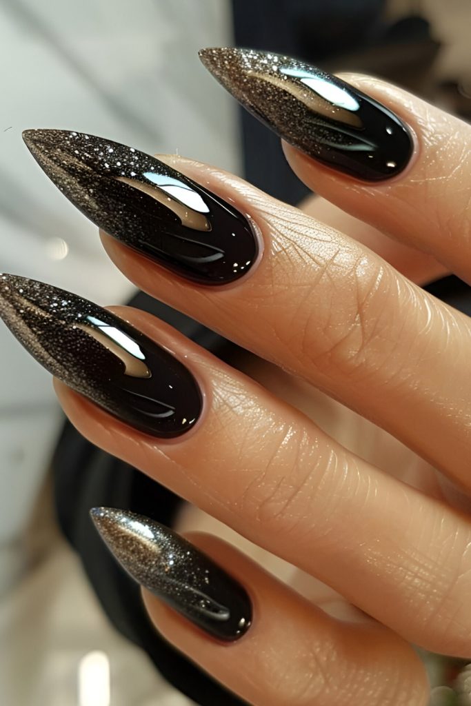 Black Stiletto Nails