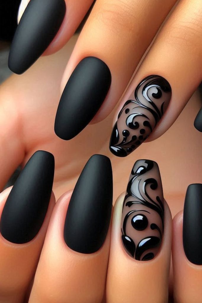 Black Velvet Nails