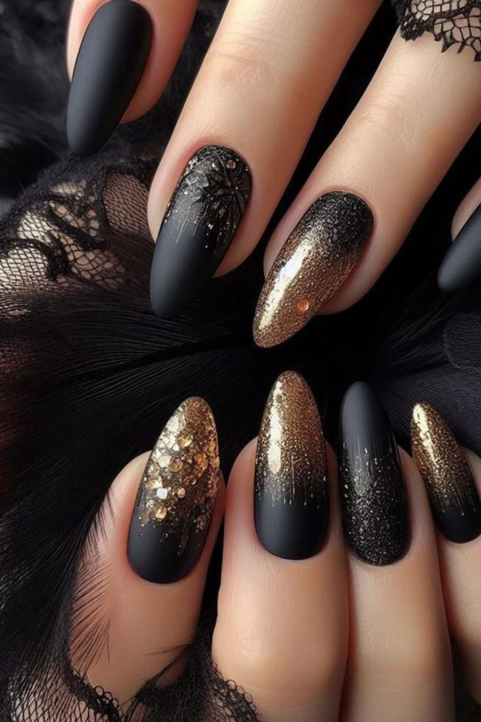 Black and Gold Glitter