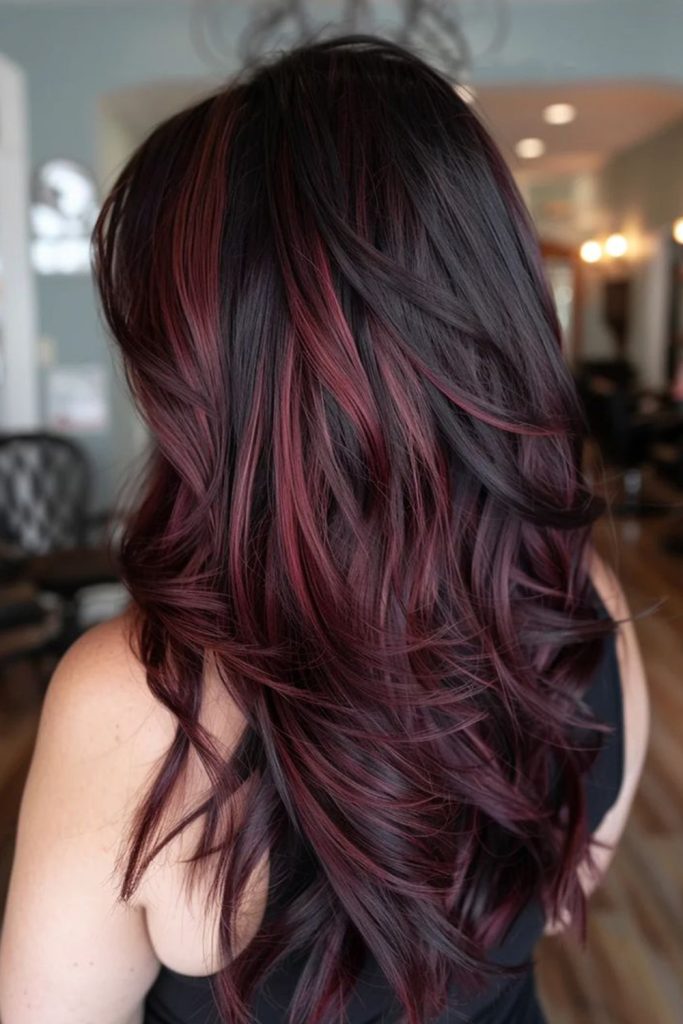 Black to Burgundy Melt