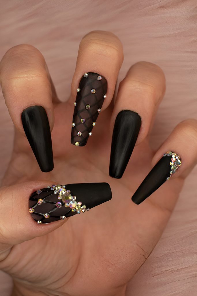 Black with Rhinestones