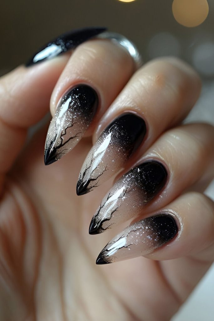 Black with transparent tips
