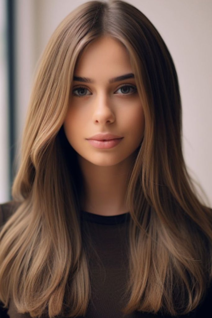 Classic Straight with Middle Part