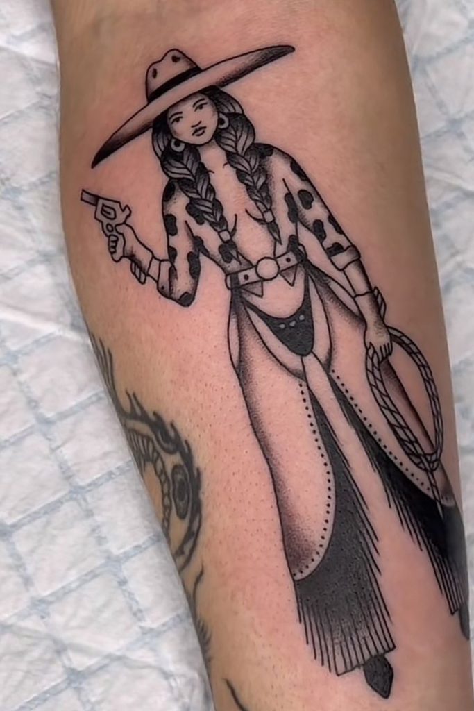Cowgirl Pin Up Tattoos
