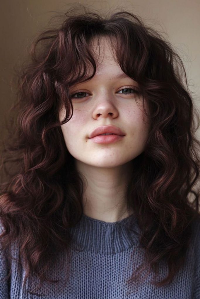 Curtain Bangs on Curly Hair
