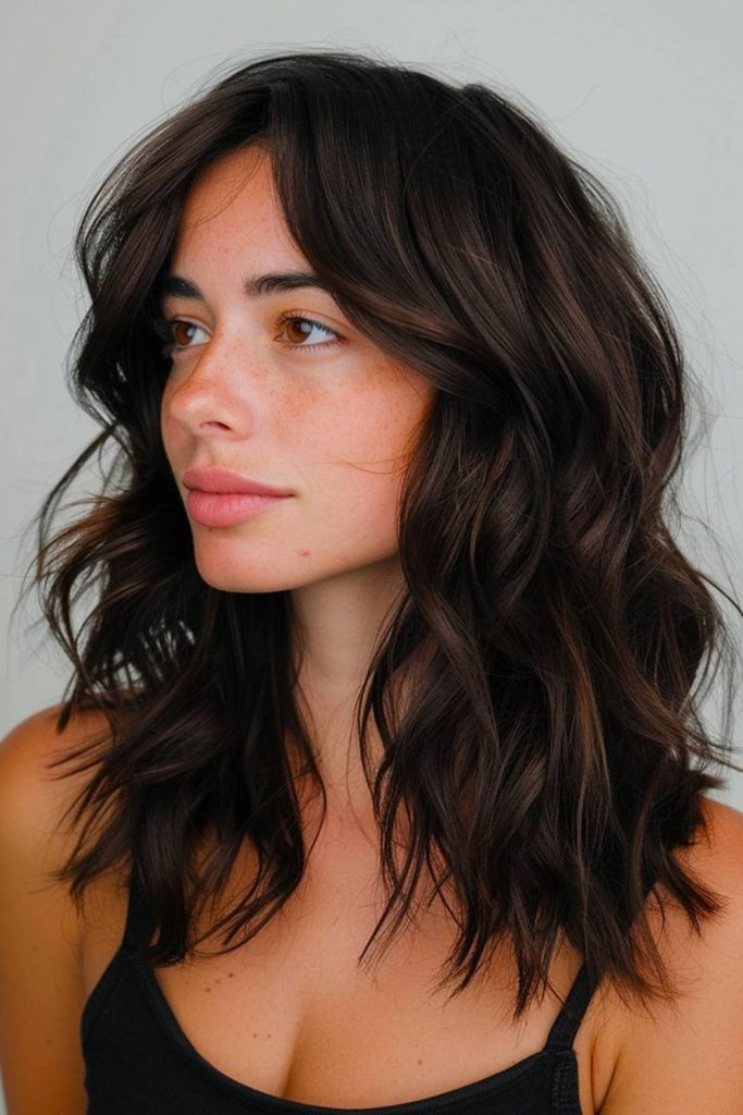 Curtain Bangs with a Tousled Texture