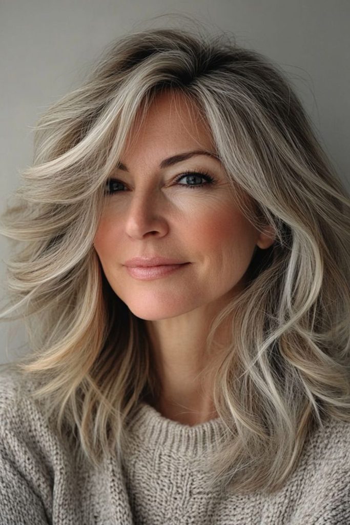 Feathered layers with curls