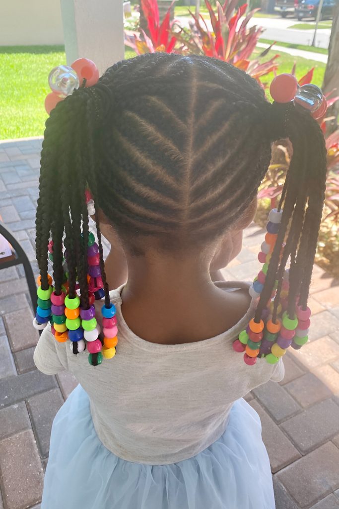 Feed In Ponytail Braids