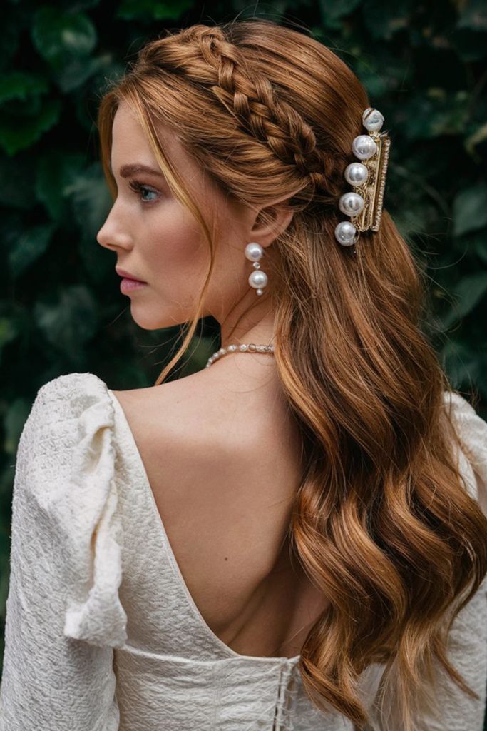 Half Up Twisted Crown