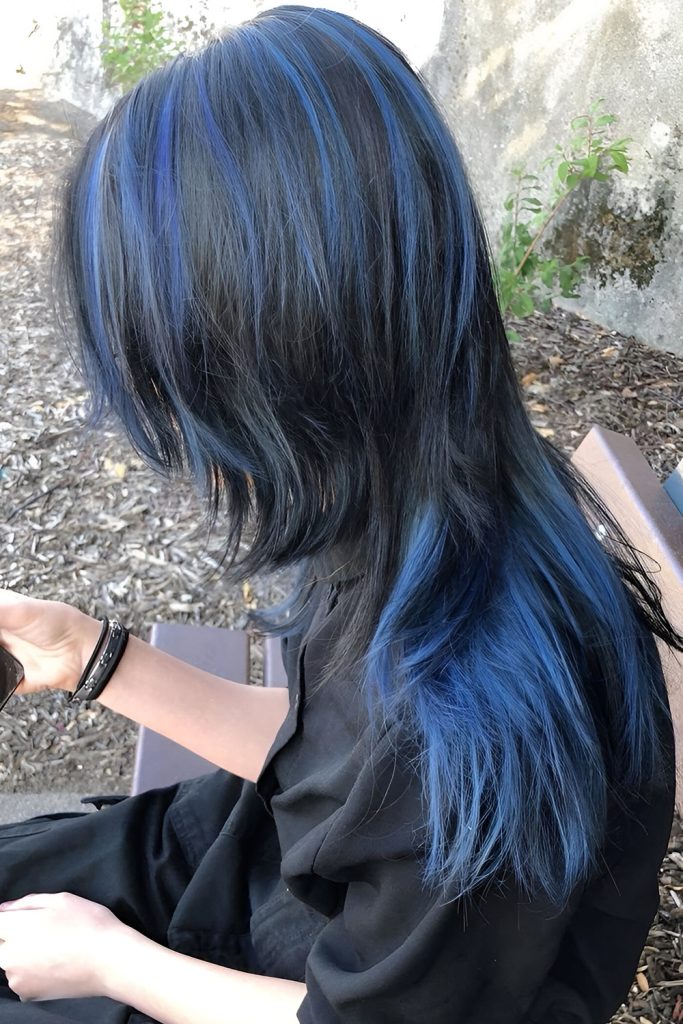 Jet Black with Blue Undertones