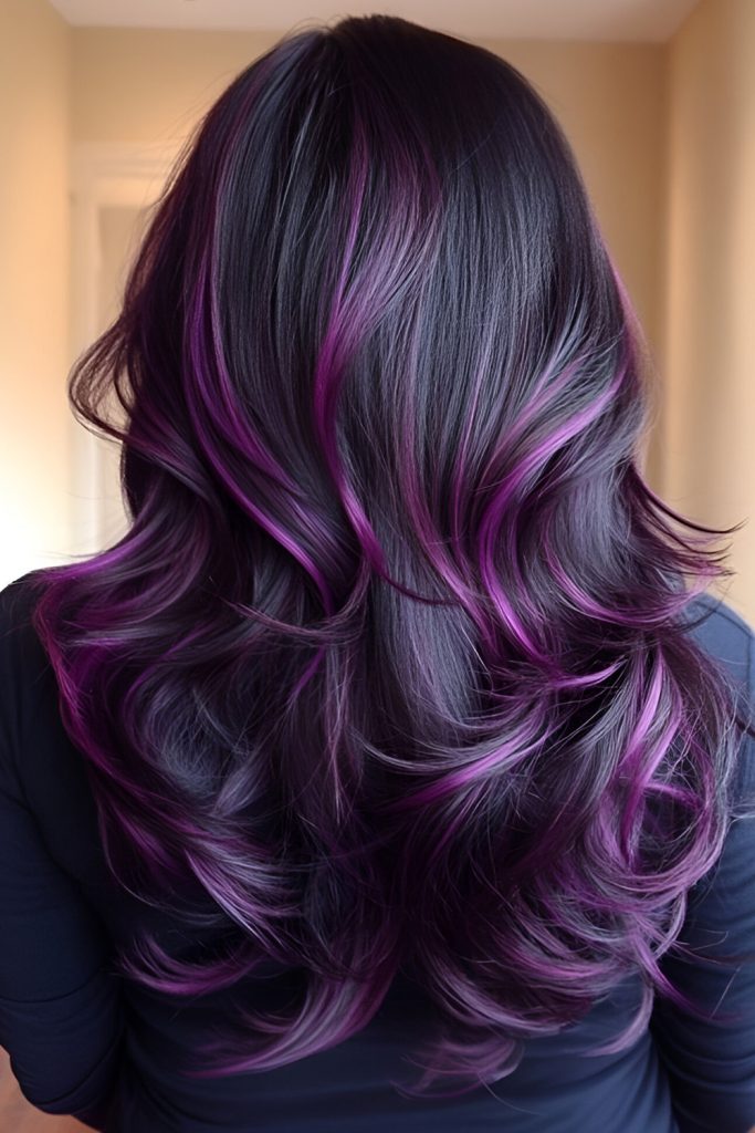 Jet Black with Peekaboo Purple
