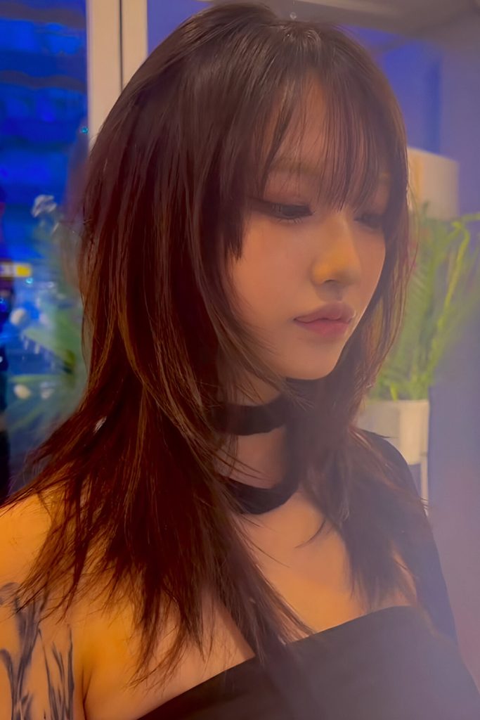 Korean Wolf Cut with Layered Fringe