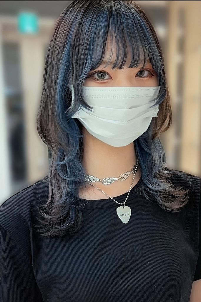 Korean Wolf Cut with Pastel Colors