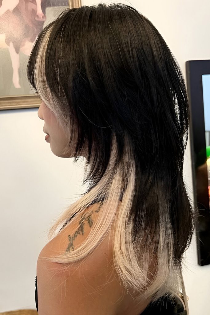 Korean Wolf Cut with Peekaboo Highlights