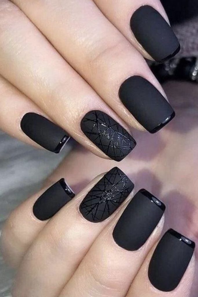 Matte Black Nails