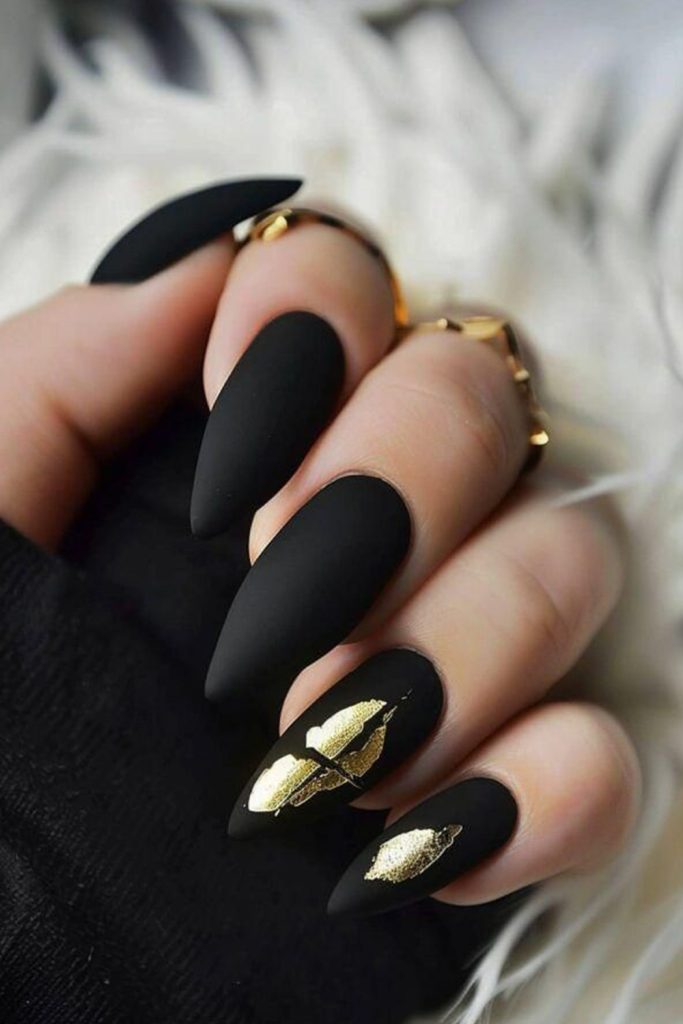 Matte Black with Metallic Accents