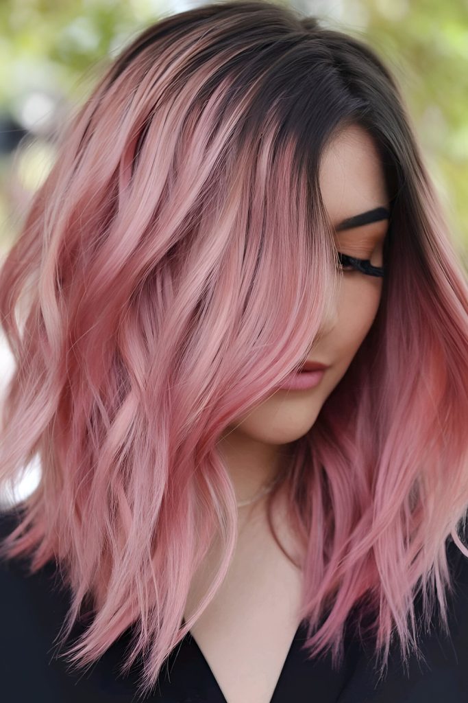 Metallic Rose Gold Highlights