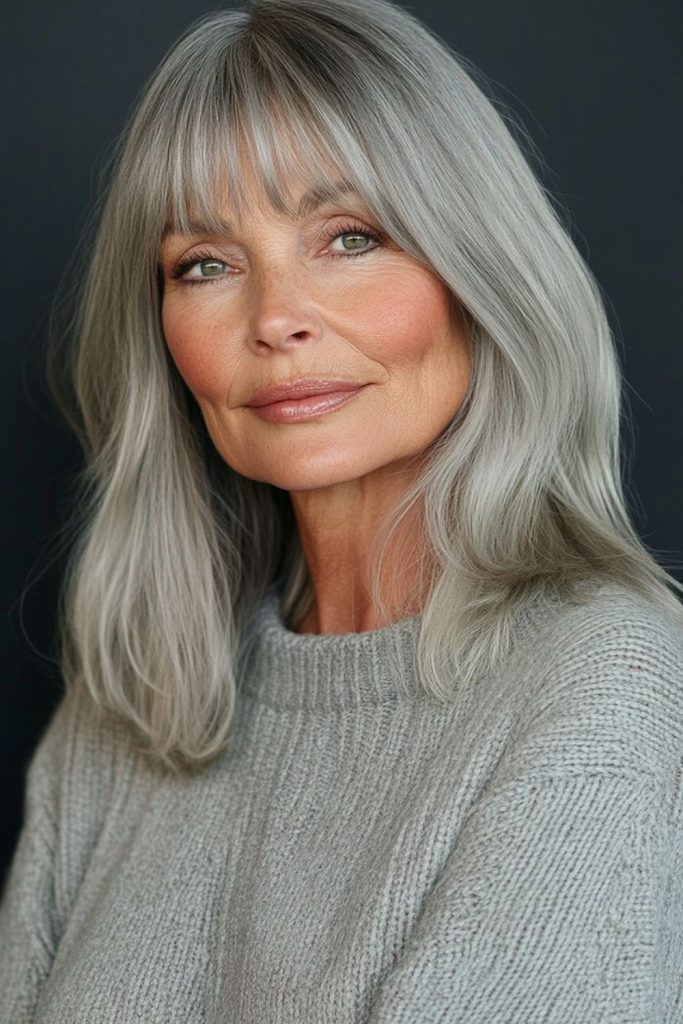 Modern Shag with Fringed Bangs