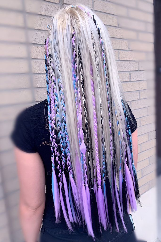 Pastel Rainbow Braids
