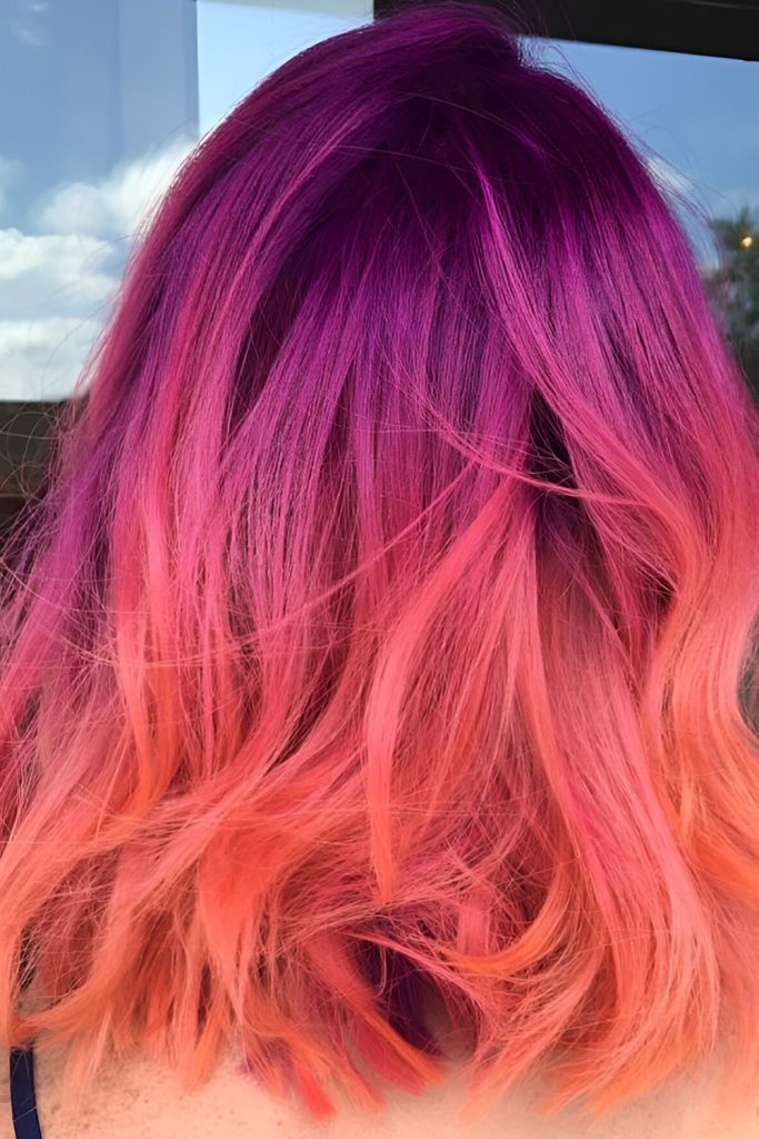 Pink and Orange Sunset Ombre